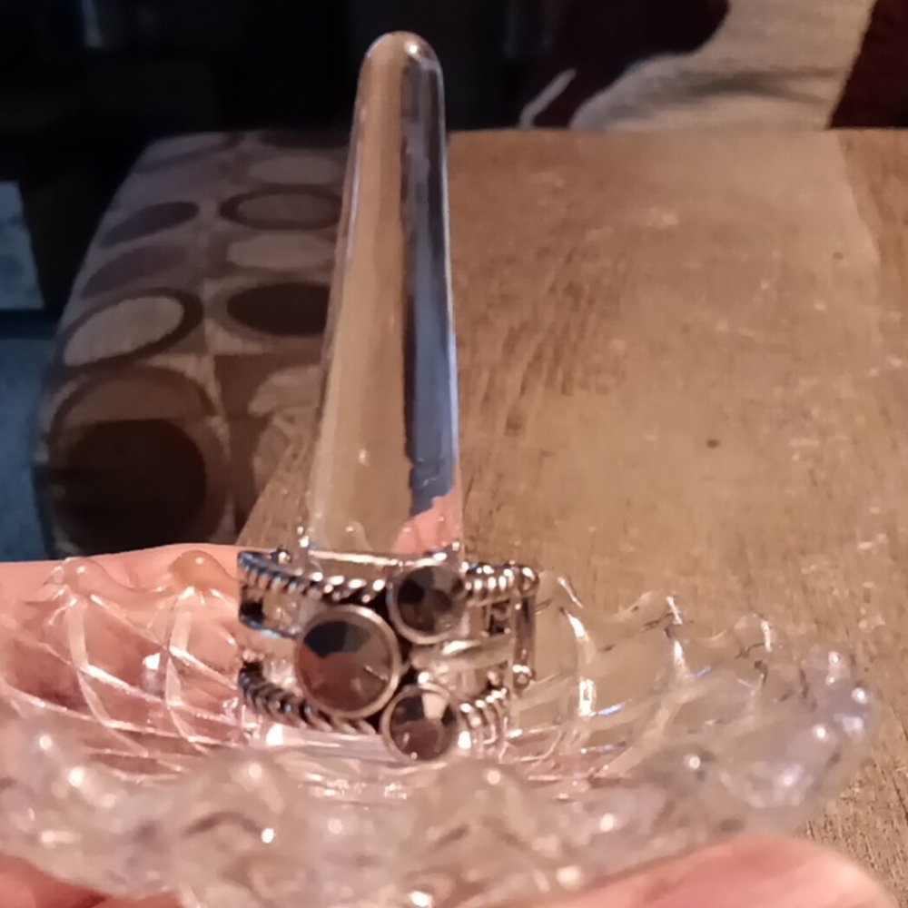 Paparazzi Silver and Black Statement Ring